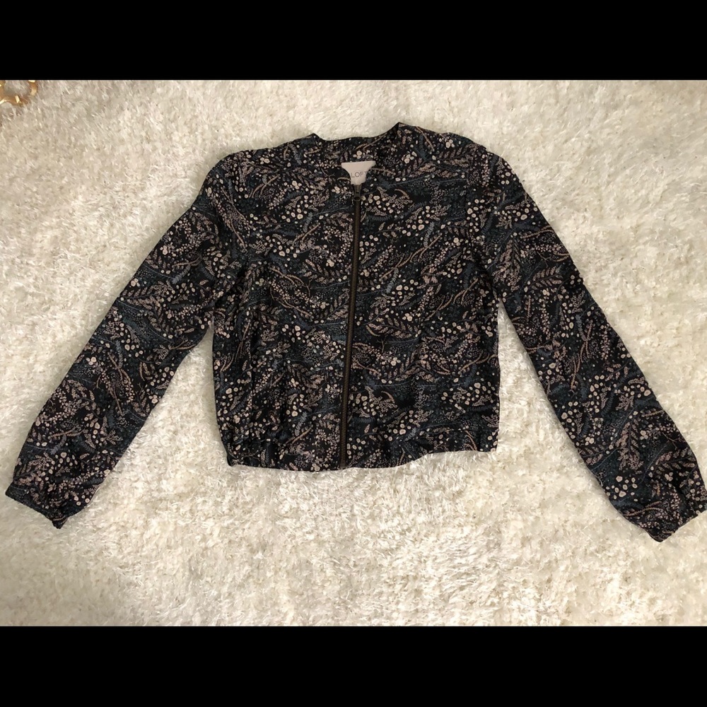 AnnTaylor Loft Printed Bomber